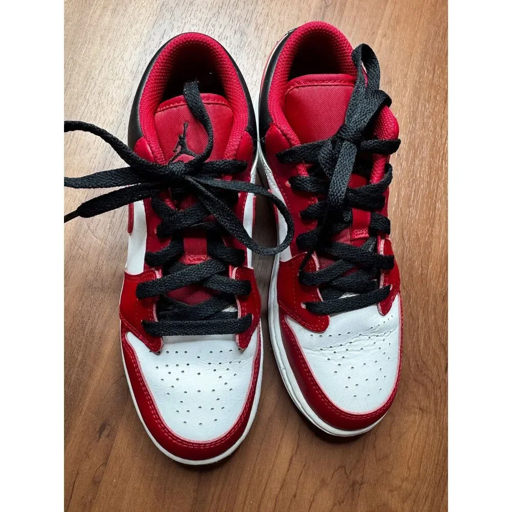 Nike Air Jordan 1 Low Unisex Kids Sneaker Red/White/Black US 5 Y